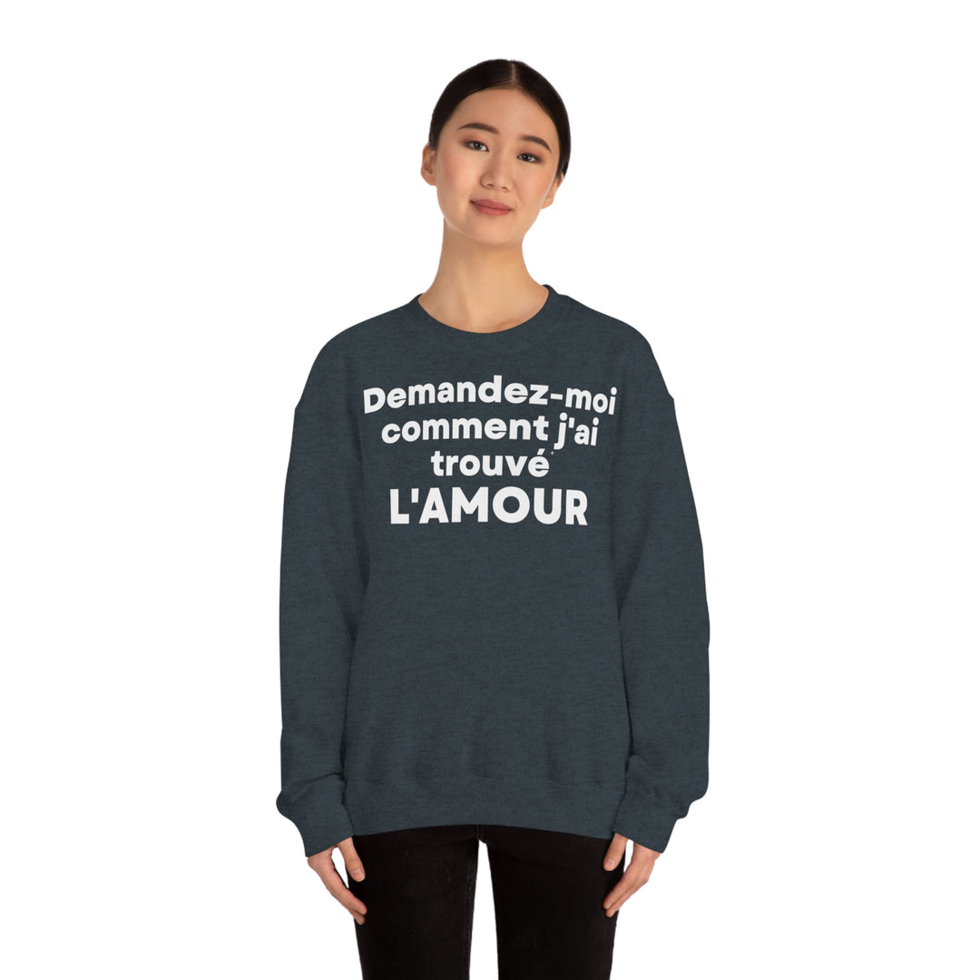 L'amour/Love, Unisex Heavy Blend™ Crewneck Sweatshirt (FR EU)