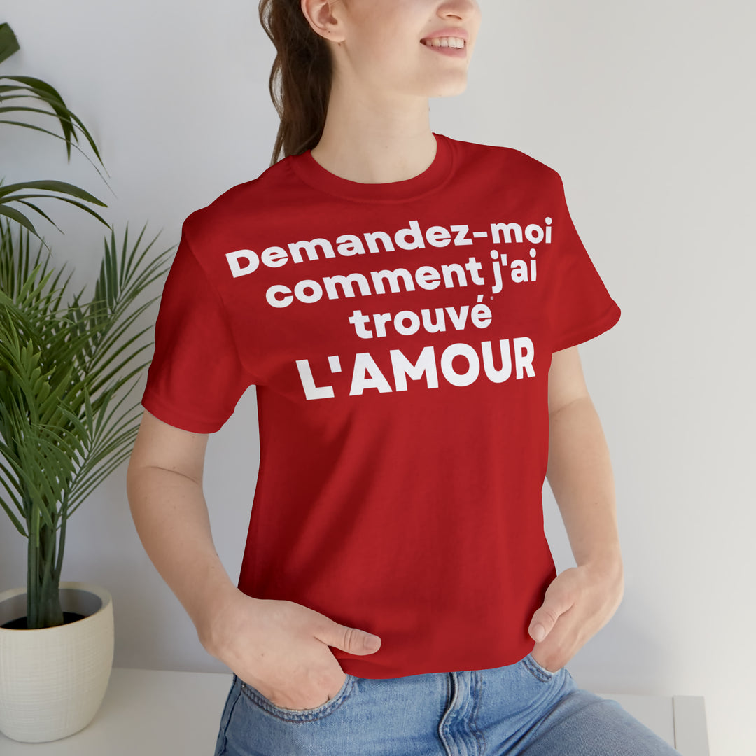 L'amour/Love, Unisex Jersey Short Sleeve Tee (FR EU)