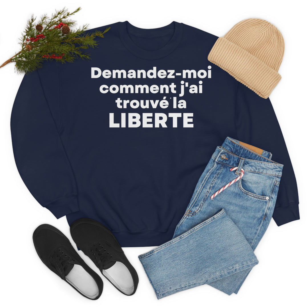 Liberte/Freedom, Unisex Heavy Blend™ Crewneck Sweatshirt (FR EU)