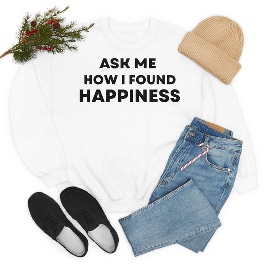 Happiness, Unisex Heavy Blend™ Crewneck Sweatshirt (ENG EU)