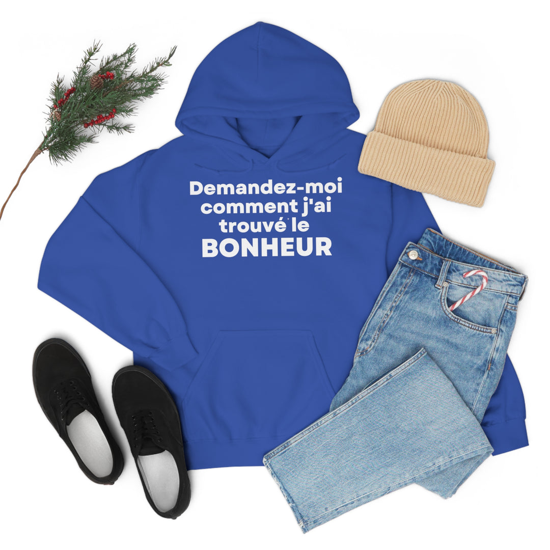 Bonheur/Happiness, Unisex Heavy Blend™ Hooded Sweatshirt (FR EU)