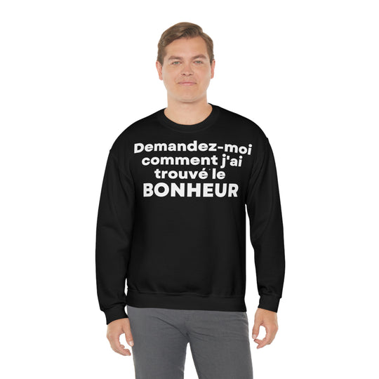 Bonheur/Happiness, Unisex Heavy Blend™ Crewneck Sweatshirt (FR EU)