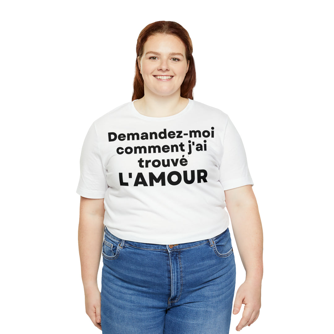 L'amour/Love, Unisex Jersey Short Sleeve Tee (FR EU)