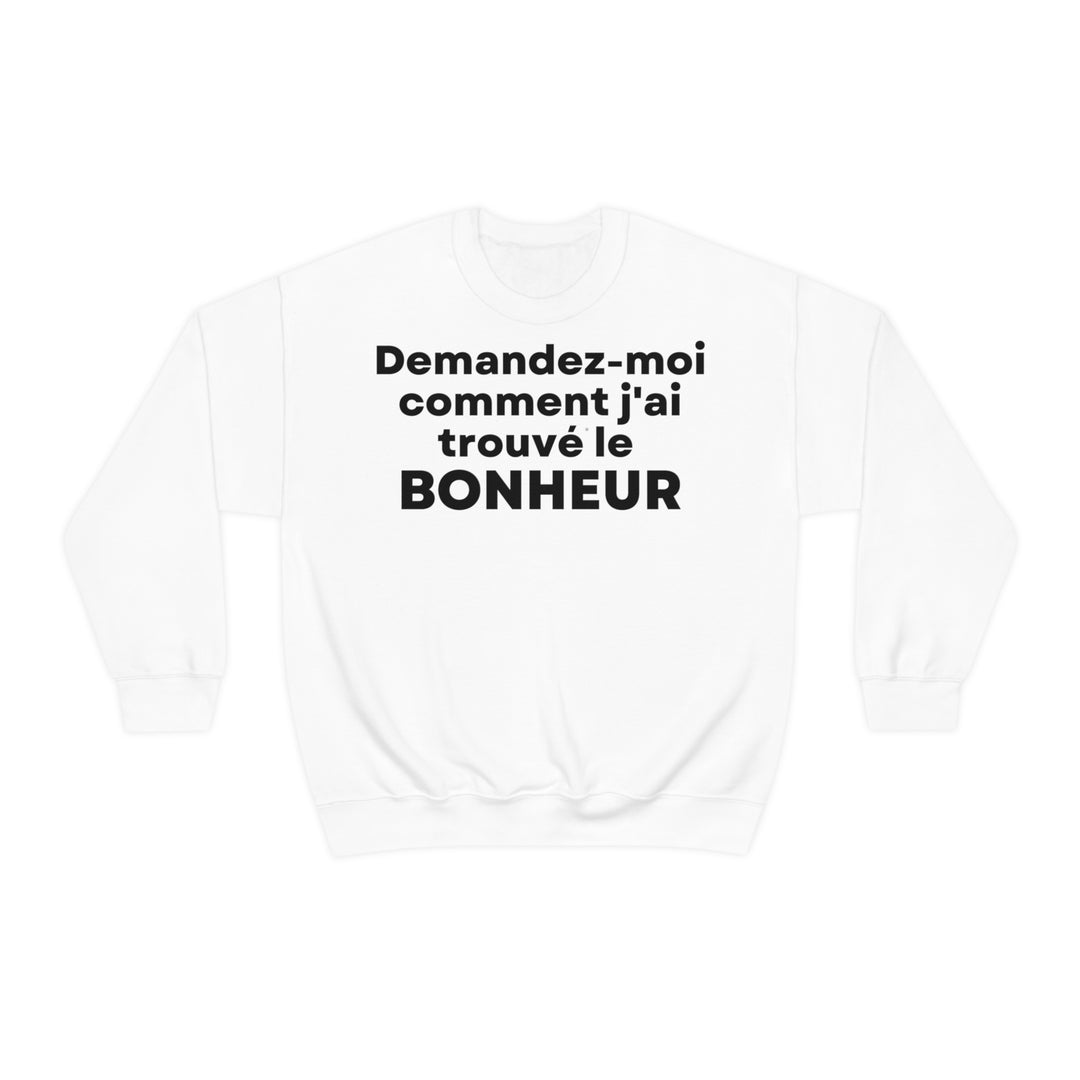 Bonheur/Happiness, Unisex Heavy Blend™ Crewneck Sweatshirt (FR EU)