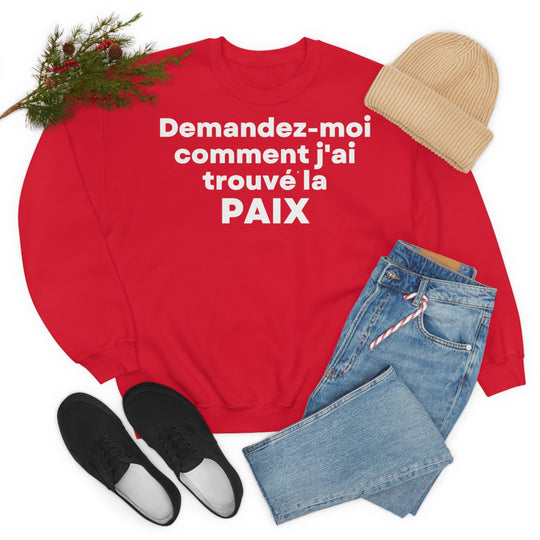 Paix/Peace, Unisex Heavy Blend™ Crewneck Sweatshirt (FR EU)