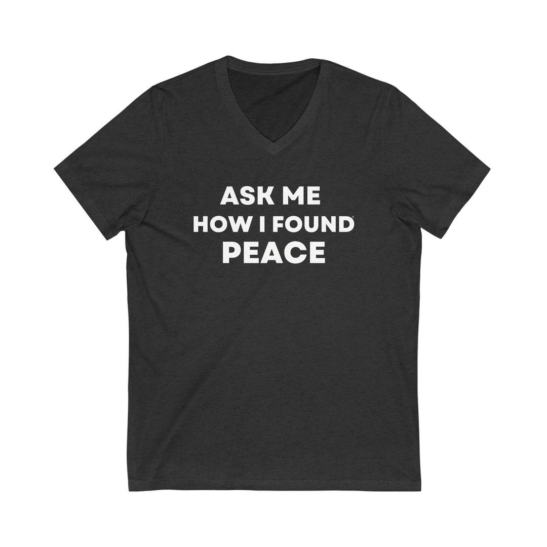 Peace, Unisex Jersey Short Sleeve V-Neck Tee (ENG US)