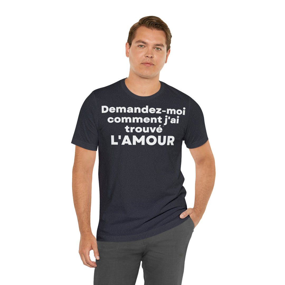 L'amour/Love, Unisex Jersey Short Sleeve Tee (FR EU)