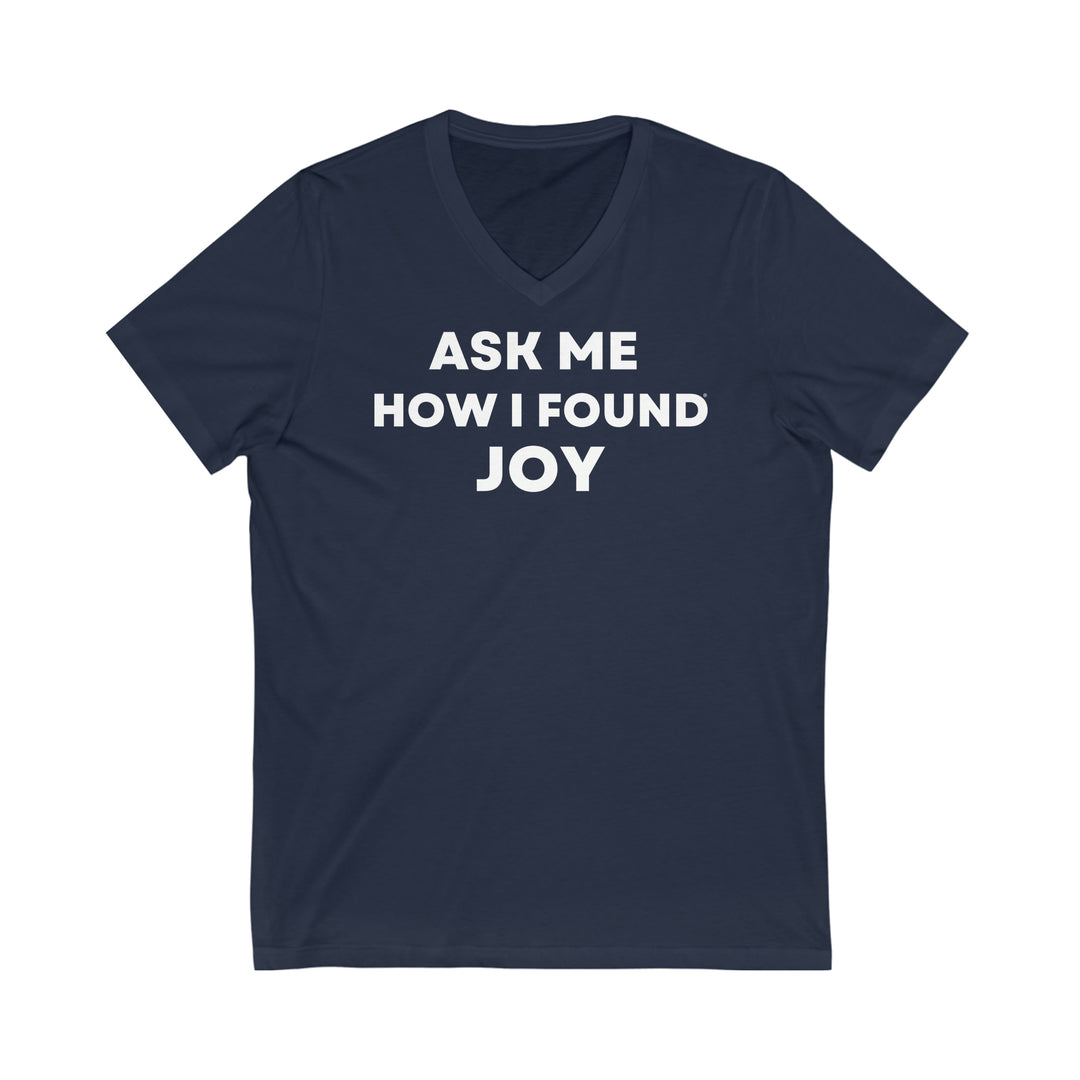 Joy, Unisex Jersey Short Sleeve V-Neck Tee (ENG UK)