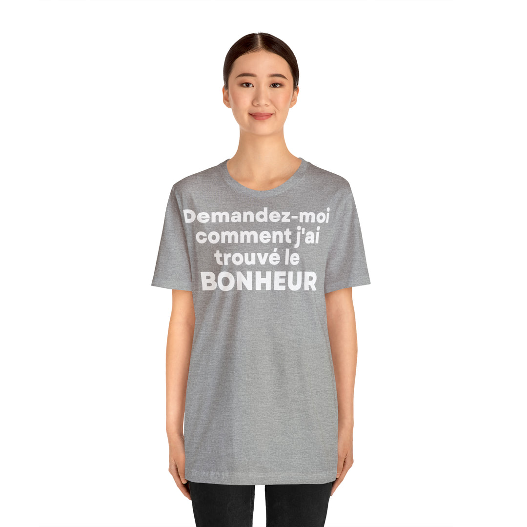 Bonheur/Happiness, Unisex Jersey Short Sleeve Tee (FR EU)