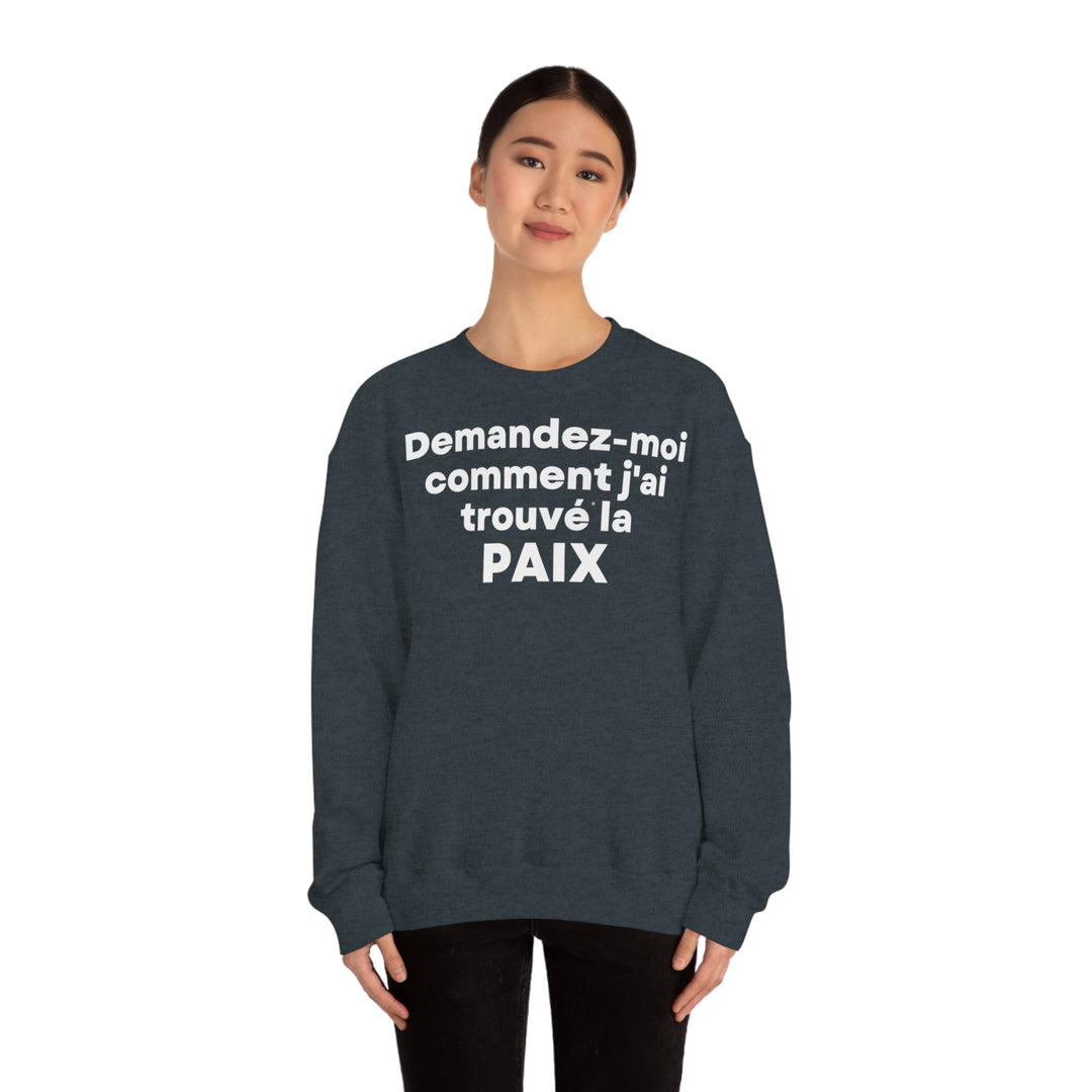 Paix/Peace, Unisex Heavy Blend™ Crewneck Sweatshirt (FR EU)