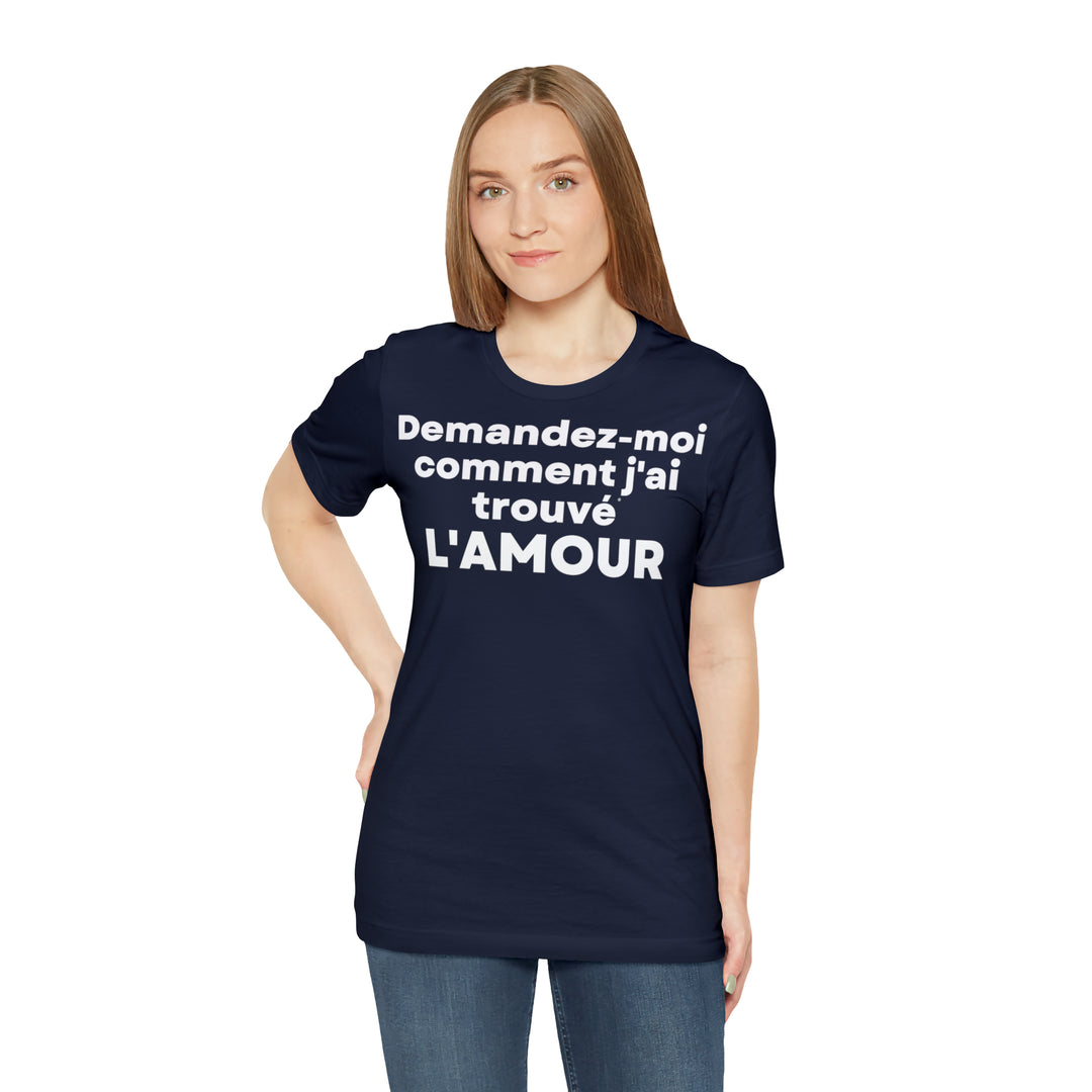 L'amour/Love, Unisex Jersey Short Sleeve Tee (FR EU)