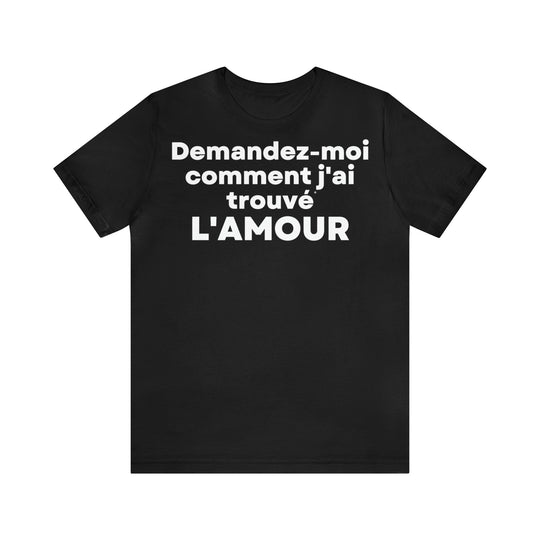 L'amour/Love, Unisex Jersey Short Sleeve Tee (FR EU)