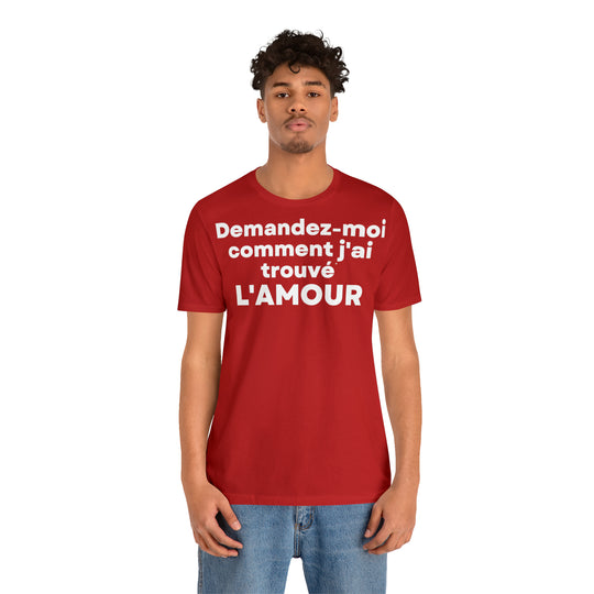 L'amour/Love, Unisex Jersey Short Sleeve Tee (FR EU)