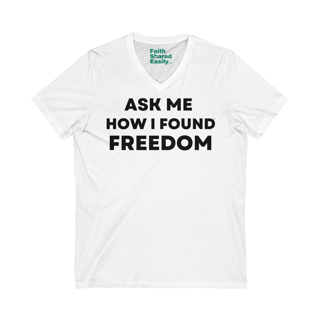 Freedom, Unisex Jersey Short Sleeve V-Neck Tee (EU DE)