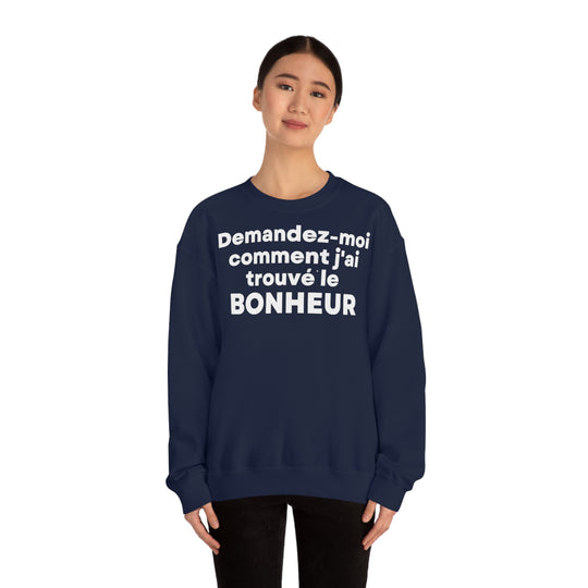 Bonheur/Happiness, Unisex Heavy Blend™ Crewneck Sweatshirt (FR EU)