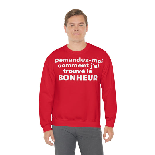 Bonheur/Happiness, Unisex Heavy Blend™ Crewneck Sweatshirt (FR EU)