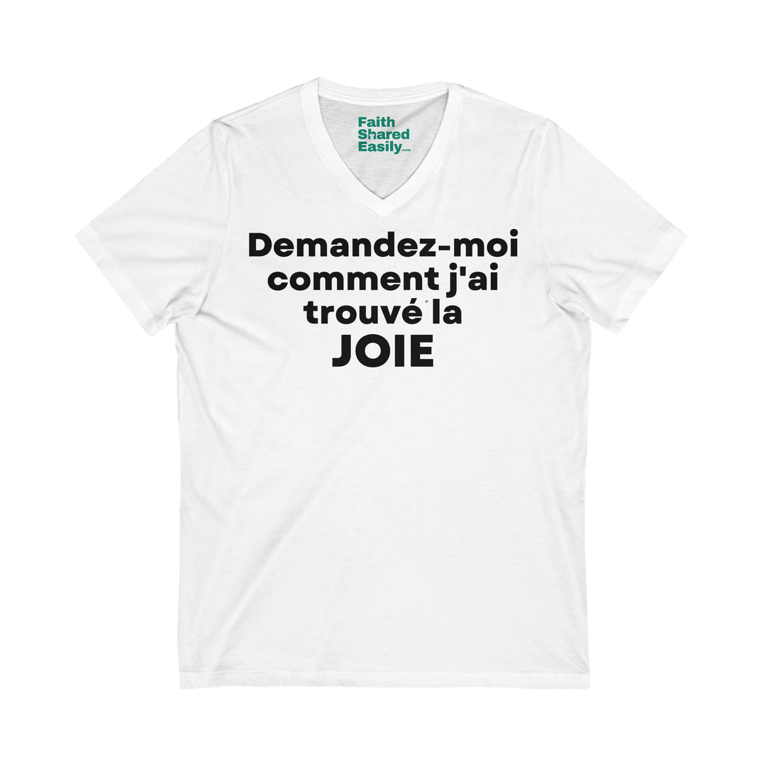 Joie/Joy, Unisex Jersey Short Sleeve V-Neck Tee (FR EU)