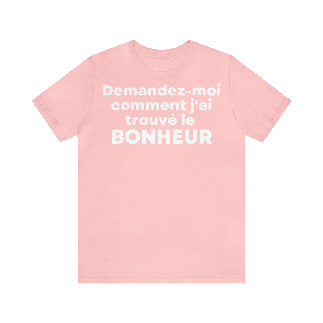 Bonheur/Happiness, Unisex Jersey Short Sleeve Tee (FR EU)