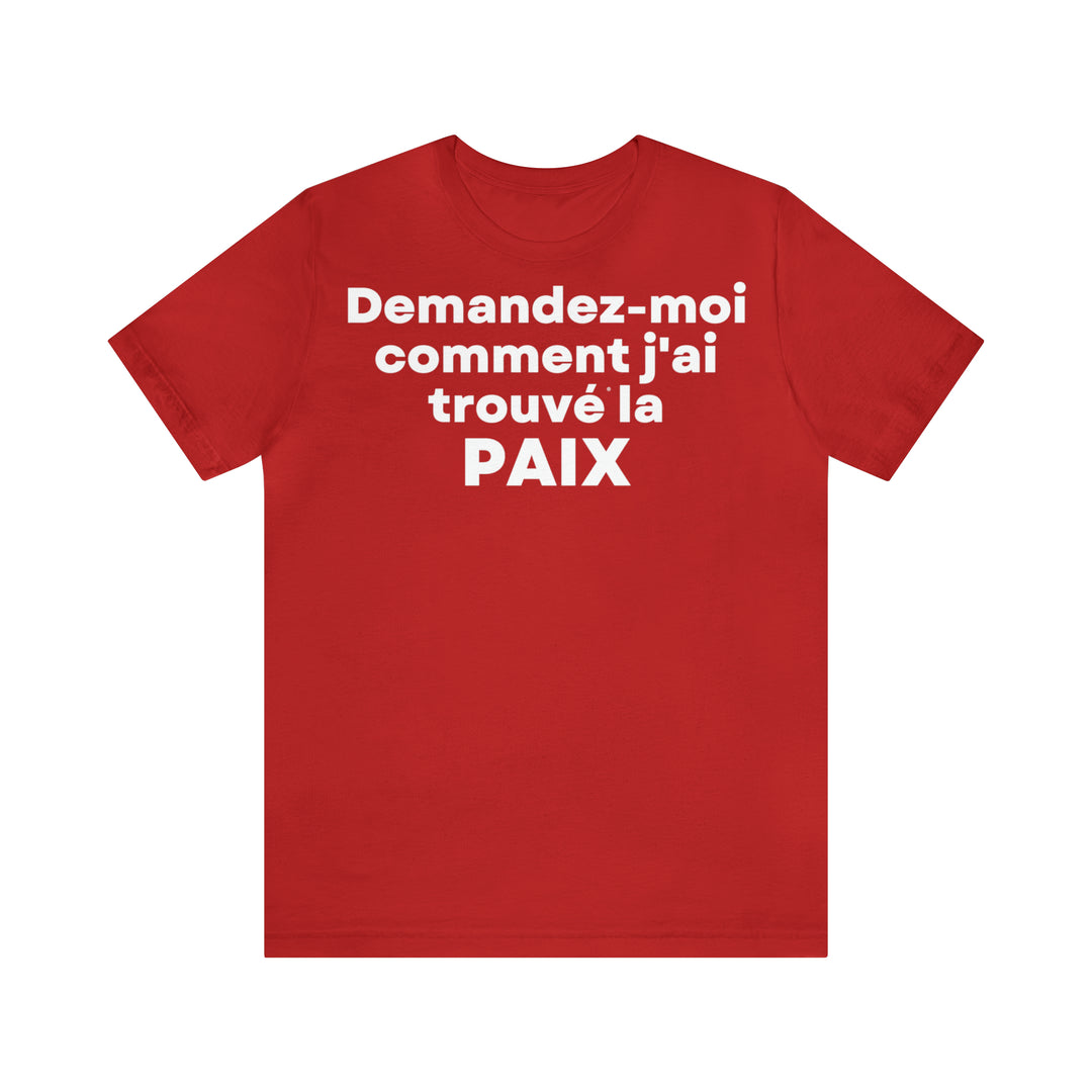 Paix/Peace, Unisex Jersey Short Sleeve Tee (FR EU)