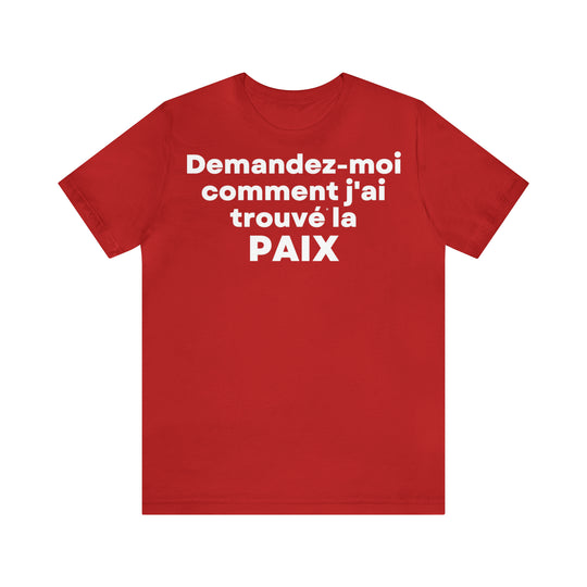 Paix/Peace, Unisex Jersey Short Sleeve Tee (FR EU)