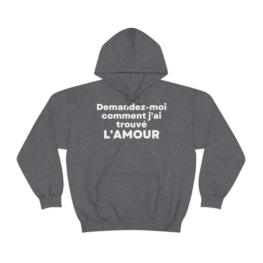 L'amour/Love, Unisex Heavy Blend™ Hooded Sweatshirt (FR EU)