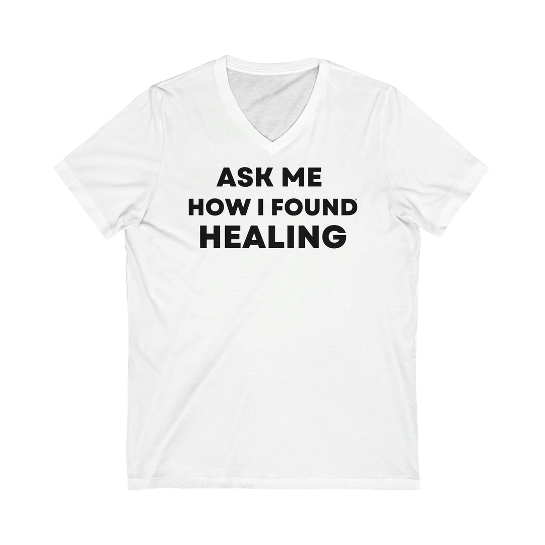 Healing, Unisex Jersey Short Sleeve V-Neck Tee (ENG UK)