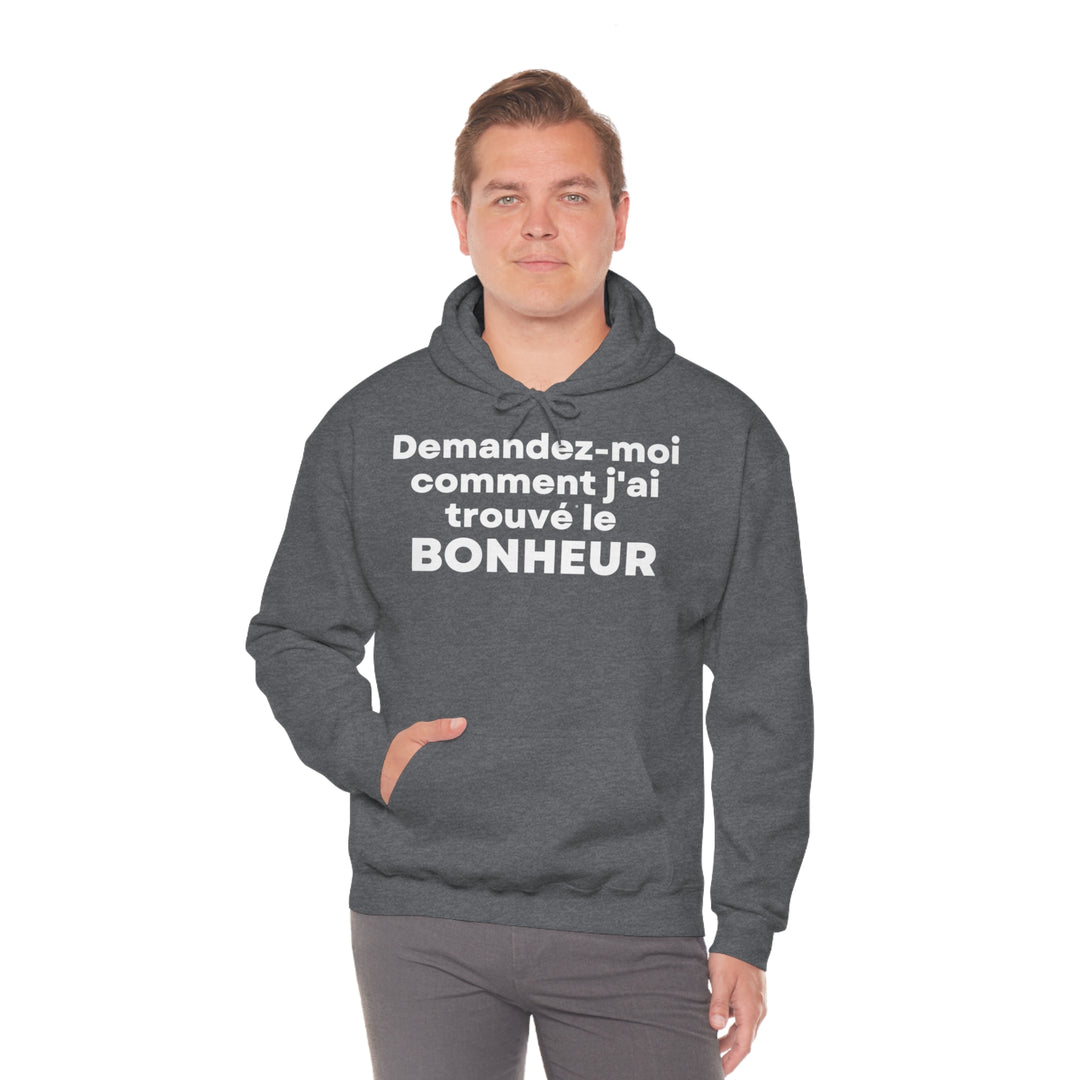 Bonheur/Happiness, Unisex Heavy Blend™ Hooded Sweatshirt (FR EU)