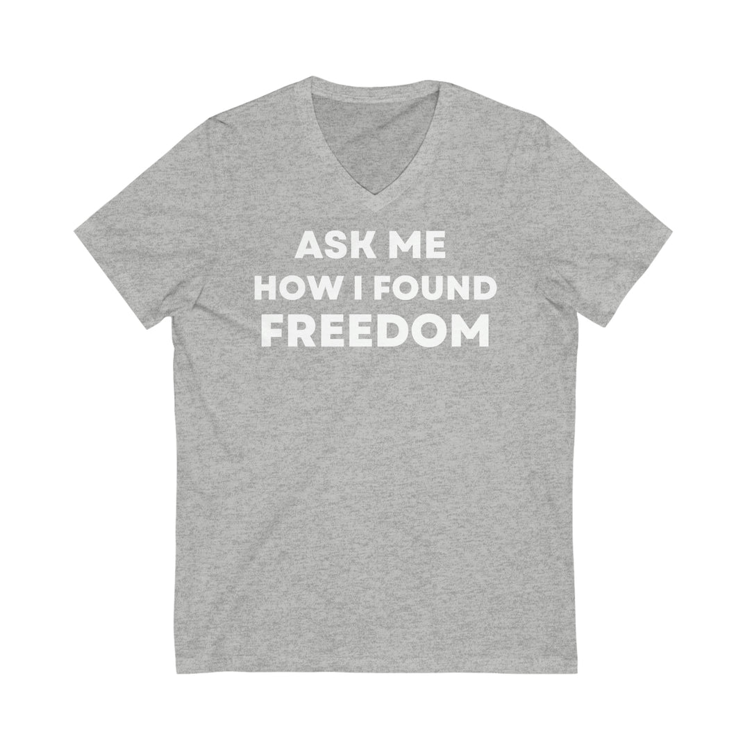 Freedom, Unisex Jersey Short Sleeve V-Neck Tee (ENG UK)